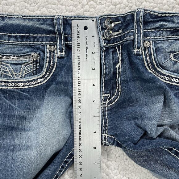 Vigoss Jeans Women’s 28x32 Blue New York Boot Cut Low Rise Embroidered - Picture 15 of 16